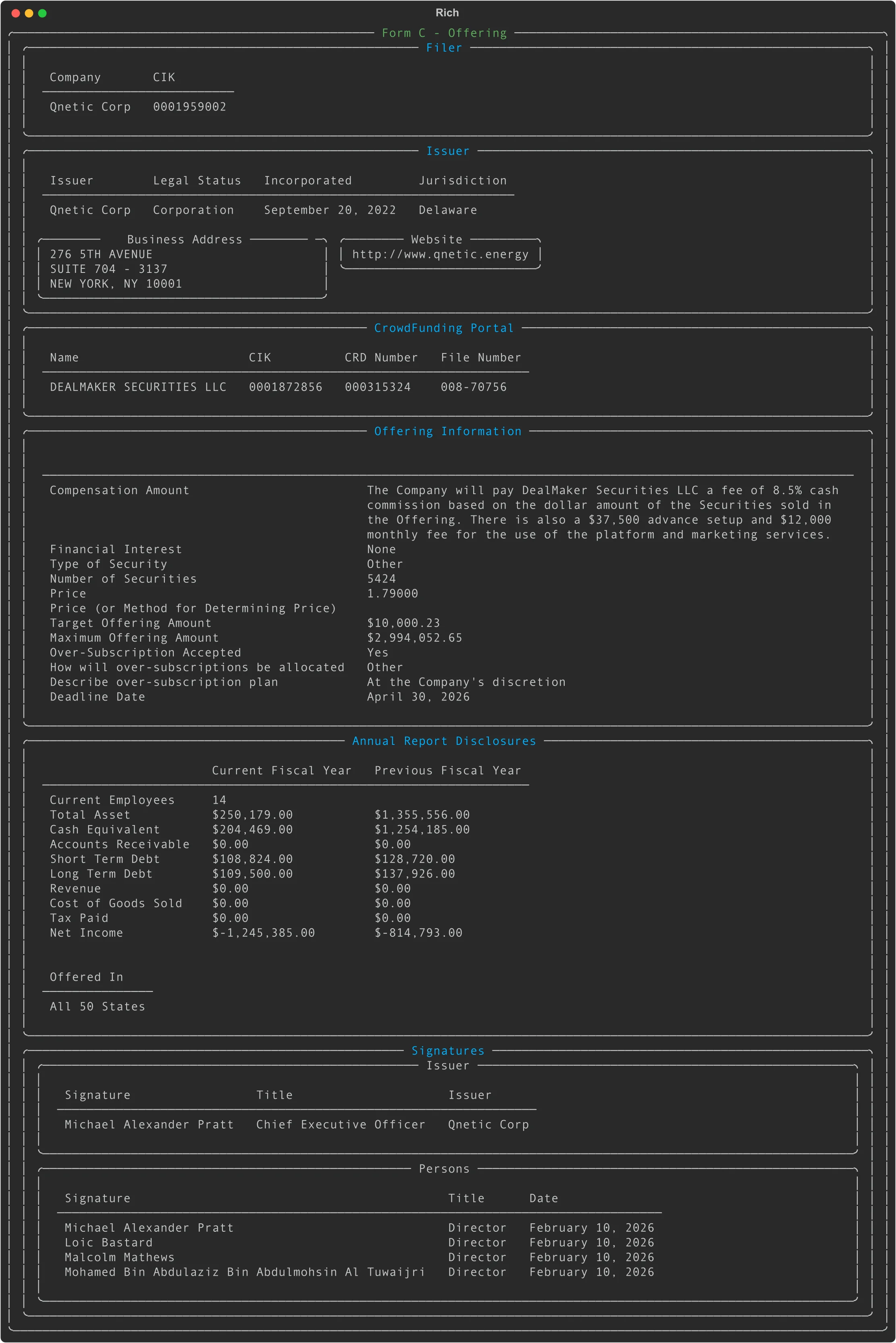 Form C Display